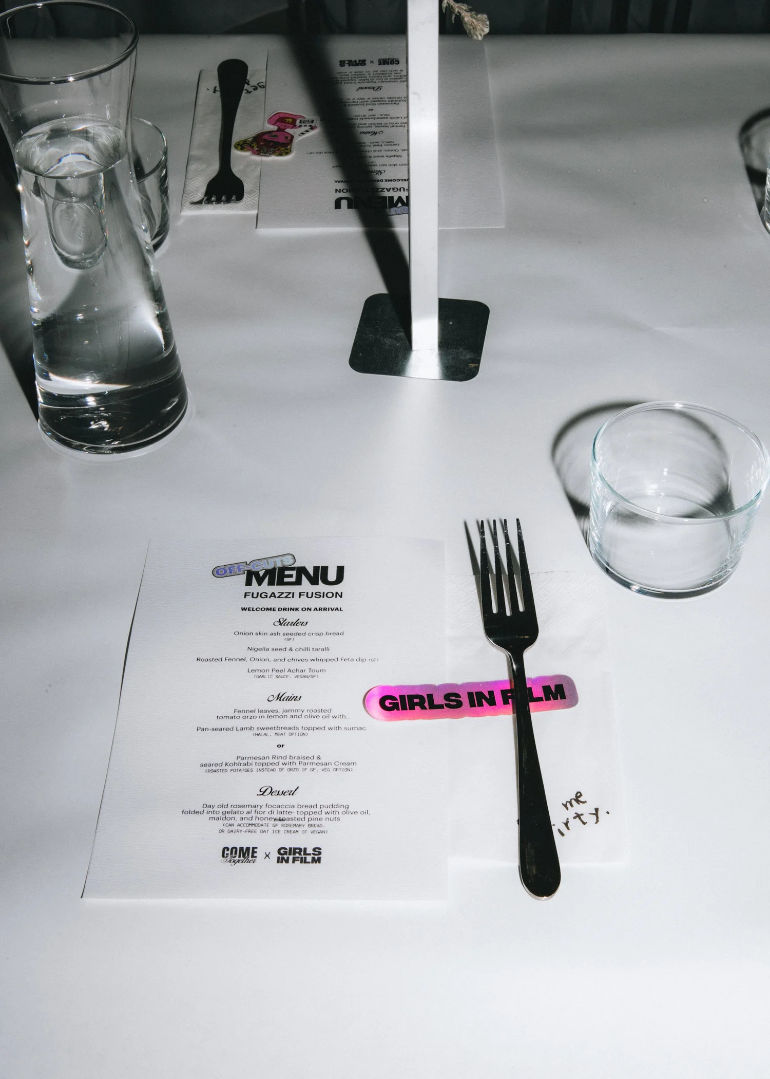 Girls In Film X Come Together Supper Club with Fugazzi Fusion